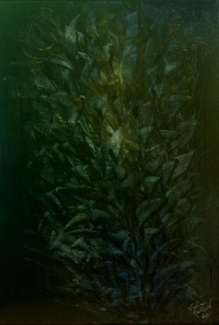 Malerei mit dem Titel "jungle" von Nadine Ravalard, Original-Kunstwerk
