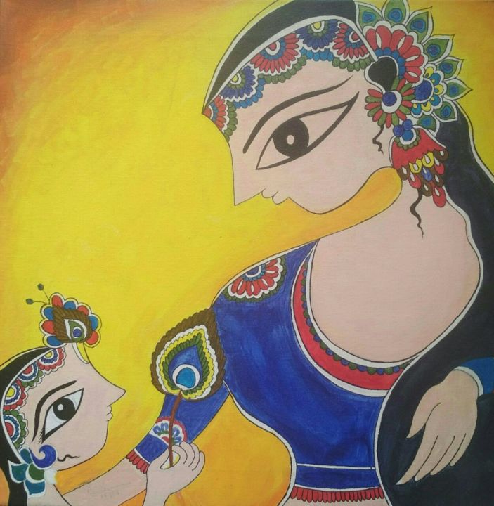 Painting titled "9.jpeg" by Ravi Chaursiya, Original Artwork, Acrylic