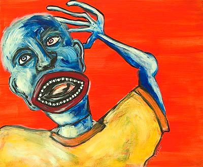 Painting titled "Look At Me Now" by Outsider Artist, Original Artwork