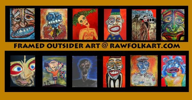 Peinture intitulée "RawFolkArt .Com" par Outsider Artist, Œuvre d'art originale