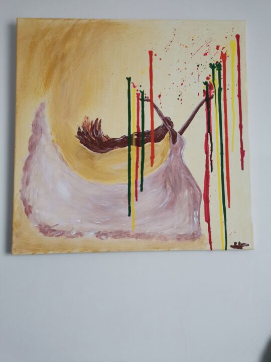 Painting titled "La joie" by Rawia Rekik, Original Artwork, Acrylic