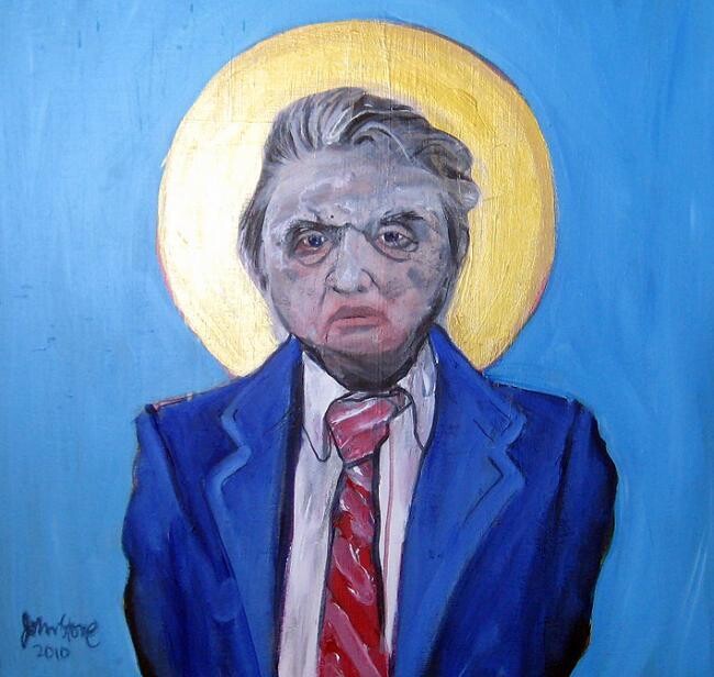 Peinture intitulée "Francis Bacon" par Ray Johnstone, Œuvre d'art originale