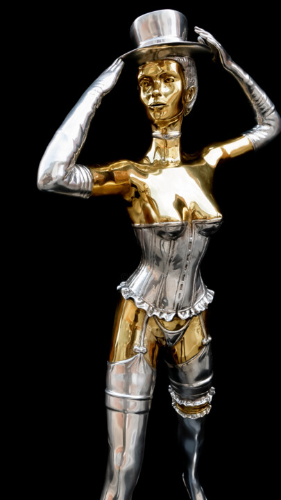 Sculpture titled "Show Dancer Bronze…" by Ray Leaning, Original Artwork, Bronze