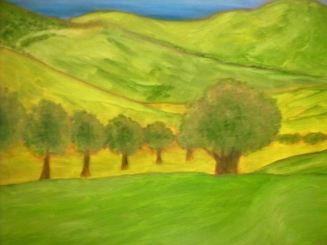 Painting titled "Landscape Untitled" by Ray Garcia, Original Artwork