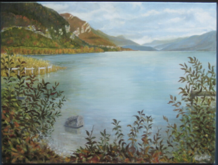 Painting titled "La d'Annecy" by Raymond Actis-Datta, Original Artwork