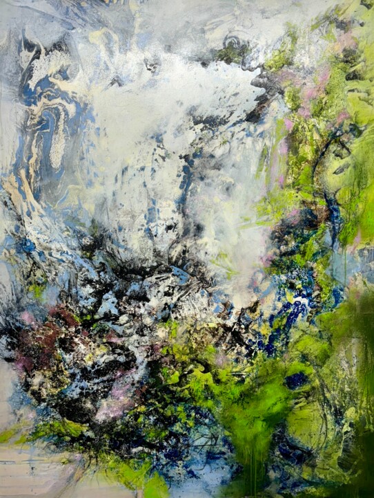 Peinture intitulée "Caldera 2" par Raymond Attanasio, Œuvre d'art originale, Huile