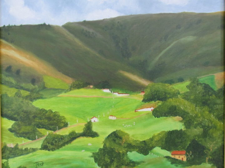 Peinture intitulée "verte-vallee.jpg" par Raymond Daragon, Œuvre d'art originale