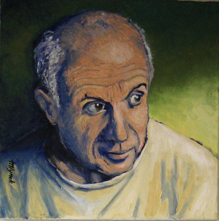 Painting titled "Picasso" by Raymonf Mlynek, Original Artwork, Oil