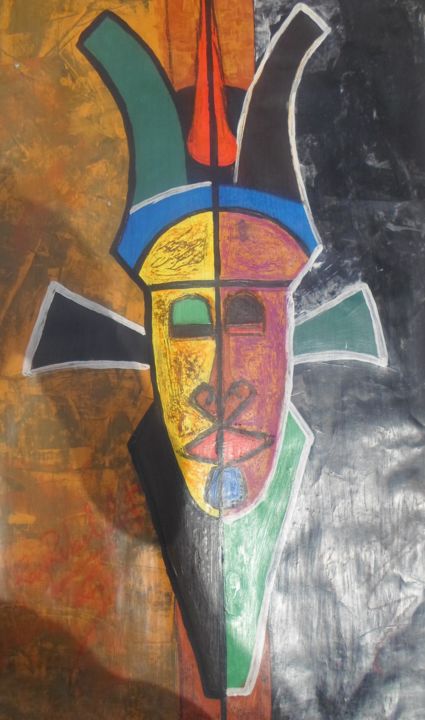 Peinture intitulée "MASK" par Ray Rebel Art, Œuvre d'art originale, Acrylique