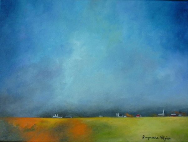 Peinture intitulée "Fin septembre" par Raymonde Vézina, Œuvre d'art originale,