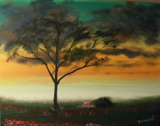 Painting titled "Pink Poppies" by Raymond Doward, Original Art, Oil