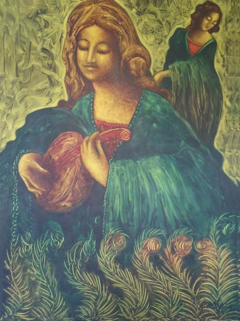 Pittura intitolato "INSPIRACIÓN DIVINA" da Raymundo Sanchez, Opera d'arte originale