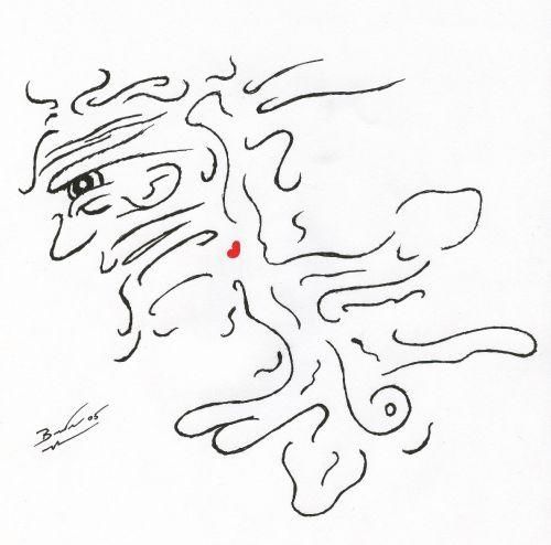 Disegno intitolato "Aged Testosterone" da Brandon Mathias, Opera d'arte originale