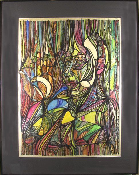Painting titled "REFLECTIONS OF KAFKA" by Robert C Maize, Original Art,