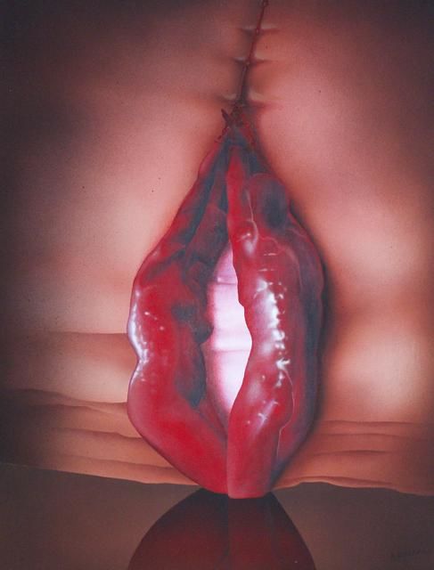 Peinture intitulée "Liaison intime" par Rduvrac, Œuvre d'art originale, Acrylique
