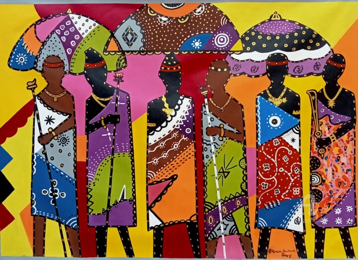 Painting titled "UNITY" by Reagan Ohene Adjei, Original Artwork, Acrylic