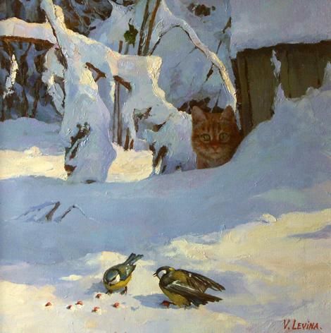 Malerei mit dem Titel "La chasse." von Lëvin Art, Original-Kunstwerk, Öl
