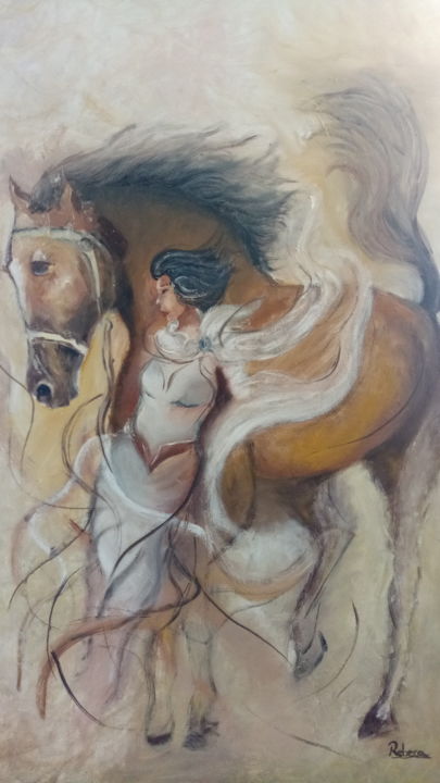 Painting titled "Wind and Freedom" by Rebeca Staicu, Original Artwork, Oil