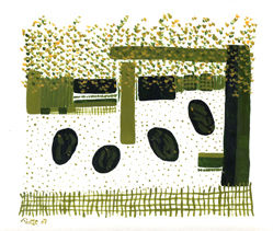"El jardín de Edgar" başlıklı Tablo Rebeca Ponte tarafından, Orijinal sanat