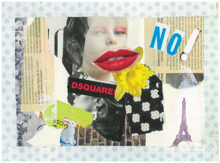 Collages titled "DON'T CALL ME SASSY" by Rebecca Touati, Original Artwork, Collages