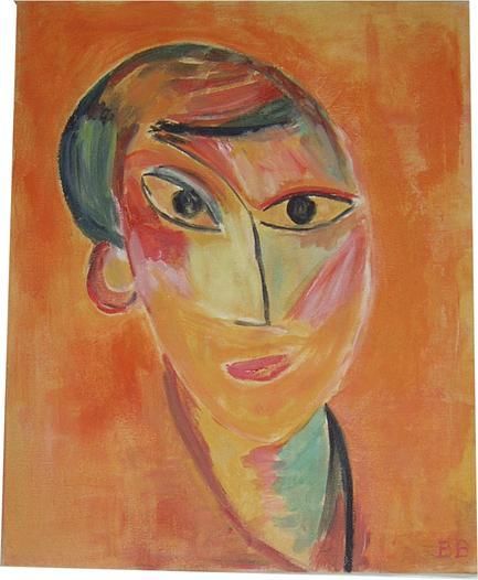 Peinture intitulée "Portrait" par Ré Brigitte Letellier, Œuvre d'art originale,