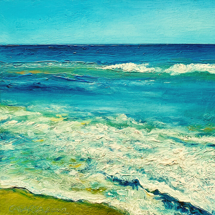 Painting titled "IL MARE" by Redi Casarsa, Original Artwork, Oil