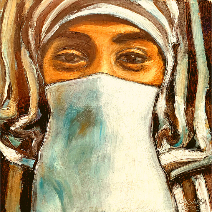 Pittura intitolato "L'AFRIQUAINE" da Redi Casarsa, Opera d'arte originale, Olio
