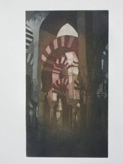 Printmaking titled "Mezquita" by Vired, Original Artwork, Engraving