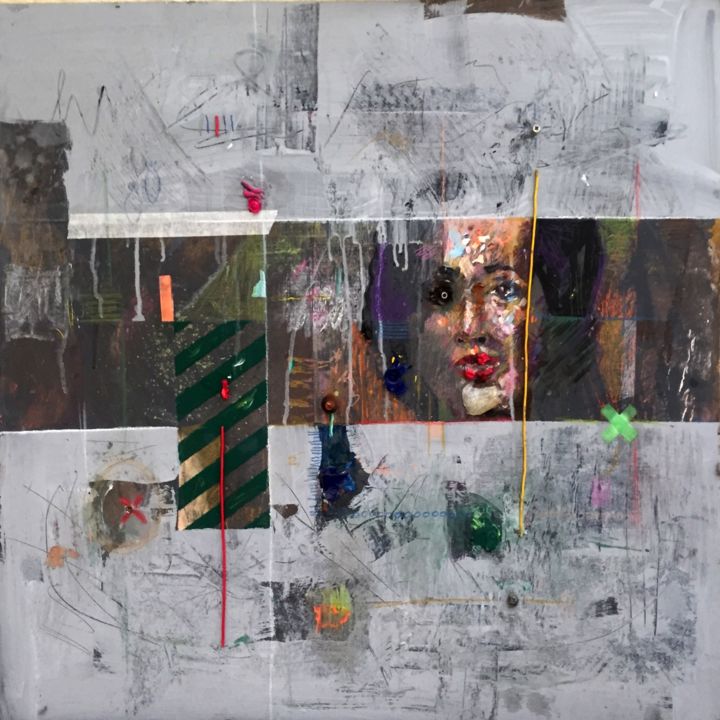 Peinture intitulée "Jidar" par Red1, Œuvre d'art originale,