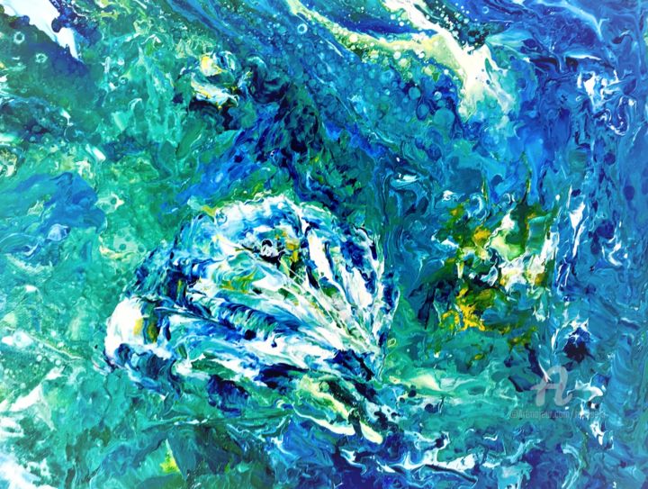 Painting titled "Abstract. "Deep in…" by Reda Pinchera, Original Artwork, Acrylic