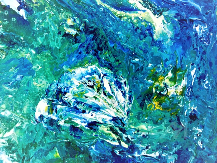 Abstract Deep In The Sea 2 Painting By Reda Pinchera Artmajeur