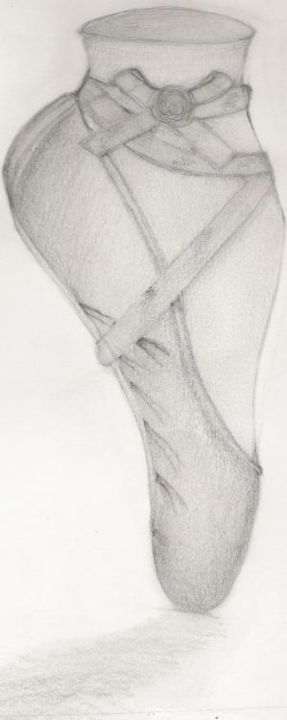 绘画 标题为“ballerina shoes” 由Reem Althani, 原创艺术品