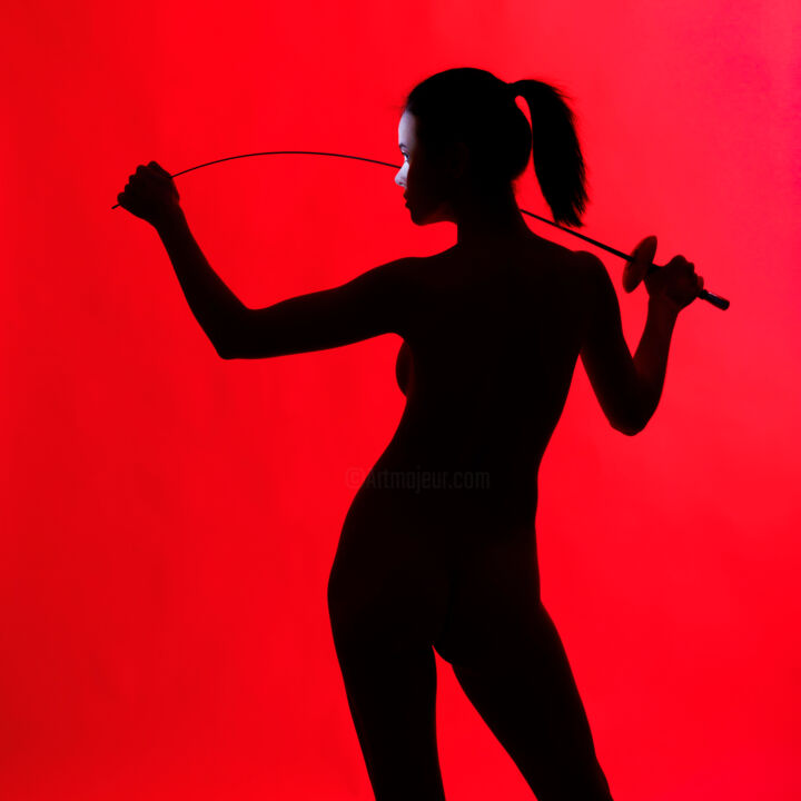 Photography titled "A girl with a sword." by Refat Mamutov, Original Artwork, Digital Photography