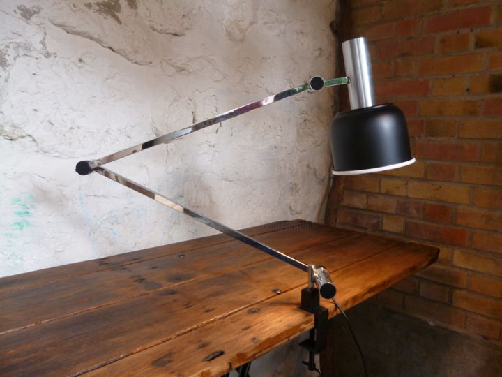 Design intitulée "LAMPE DE BUREAU - R…" par Leferailleur02, Œuvre d'art originale, Luminaire