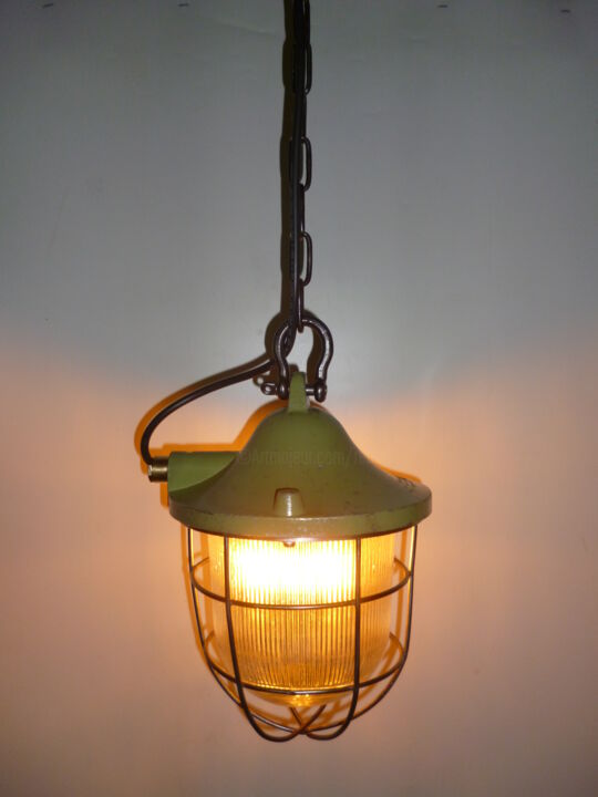 Diseño titulada "LAMPE SUSPENSION "…" por Leferailleur02, Obra de arte original, Luminaria