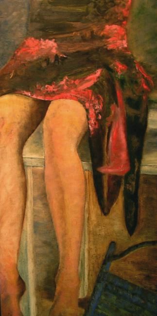 Pintura titulada "Piernas de mujer" por Regaliza, Obra de arte original, Oleo