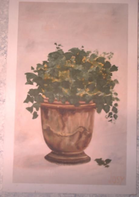 Painting titled "Le vase d'Anduze" by Josy Devera, Original Artwork
