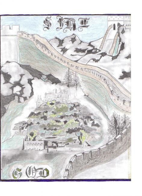 Dibujo titulada "great wall of china…" por Queen Patrick, Obra de arte original, Otro