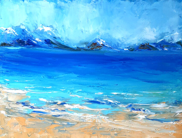 Pintura intitulada "Seascape 97" por Regina Ishina, Obras de arte originais, Óleo