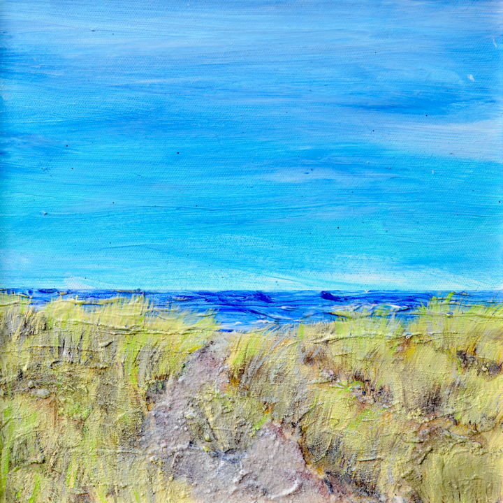 Painting titled "Sandy Dunes" by Regina Valluzzi, Original Artwork