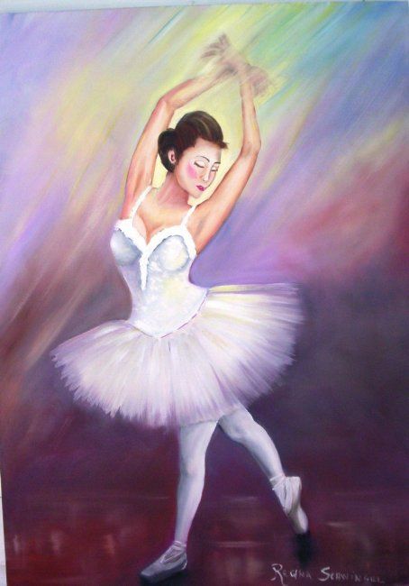 Pintura intitulada "BAILARINA 23" por Regina Schwingel, Obras de arte originais