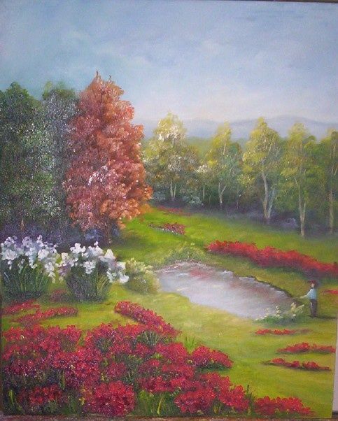 Pintura intitulada "paisagem 242" por Regina Schwingel, Obras de arte originais,