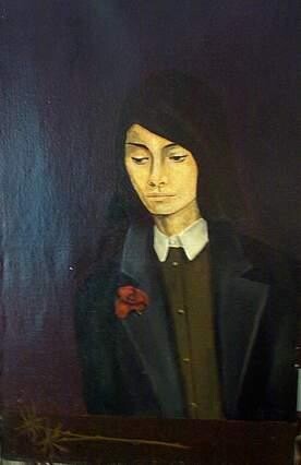 Картина под названием "Portrait de Geeske" - Reginald Gray, Подлинное произведение искусства