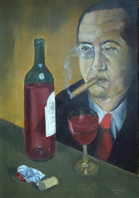 Painting titled "``The Director``" by Reginald Gray, Original Artwork
