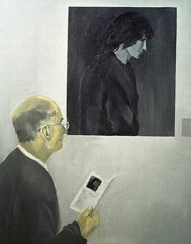 Картина под названием "Looking at Gerhard…" - Reginald Gray, Подлинное произведение искусства
