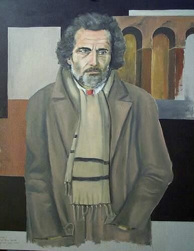 Schilderij getiteld "Hommage à Gian Mari…" door Reginald Gray, Origineel Kunstwerk