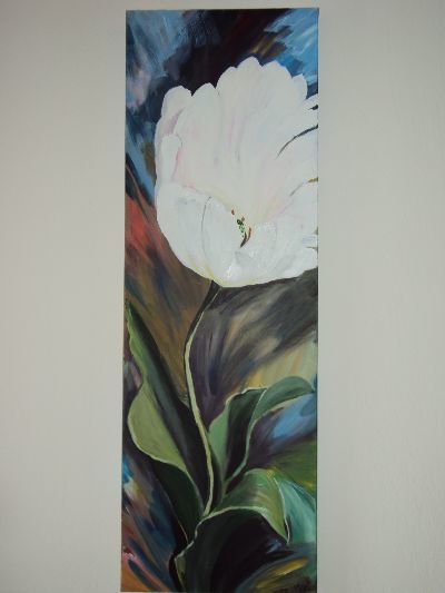 Pittura intitolato "La Tulipe" da Regine Tasset, Opera d'arte originale