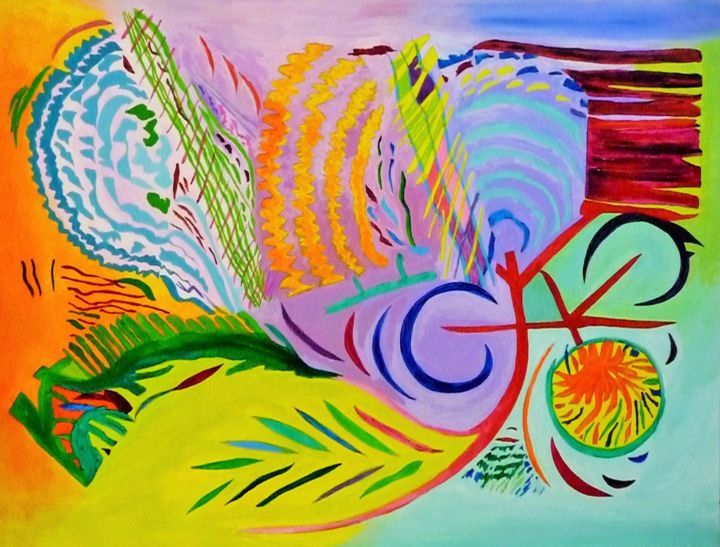 Malerei mit dem Titel "dream" von Régine Ledanois, Original-Kunstwerk, Acryl