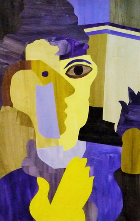 Painting titled "collage" by Régine Ledanois, Original Artwork, Acrylic