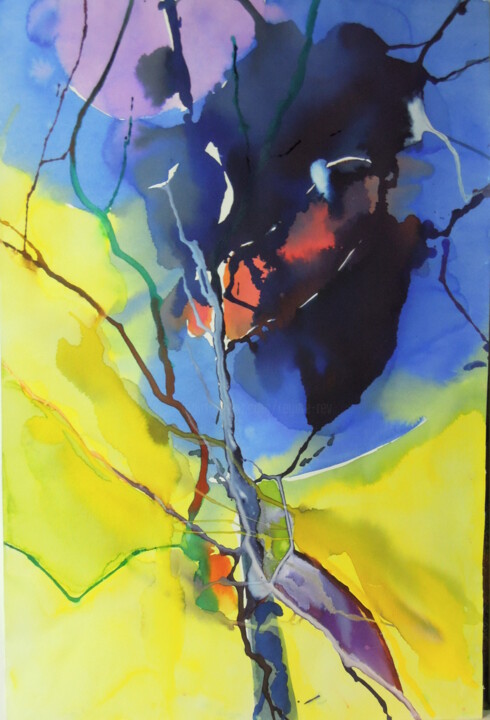 Peinture intitulée "Encres-Sans titre" par Rev, Œuvre d'art originale, Encre